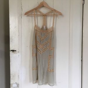 Vintage Sparkle & Fade Lace & Chiffon Chemise